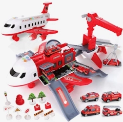 Összecsukható repülő nagy parkolóval és daruval – tűzoltó készlet
