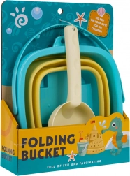 Homokozó szett összecsukható vödörrel és lapáttal