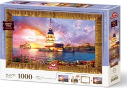 Puzzle ragasztóval és kerettel 3 az 1-ben Leánytorony 1000 db-os