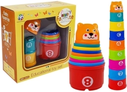 Poharak piramisa csecsemőknek számokkal