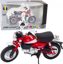 Retro fém motorkerékpár piros 1:12