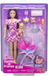 Barbie Skipper bébiszitter babakocsival