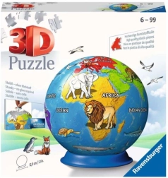 Ravensburger 3D puzzle gyerek földgömb, 72 darabos