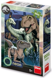 Puzzle Jurassic Világ motívummal - 100 XL darab neon