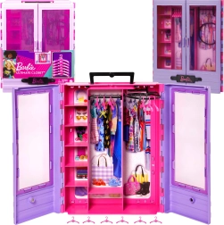 Barbie Fashionistas nagy ruhásszekrény ruháknak vállfákkal