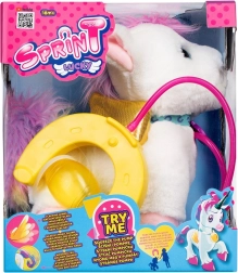 Interaktív plüss unikornis Lucky pórázon SPIRIT