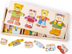 Bigjigs Toys öltöztetős puzzle Mackócsalád