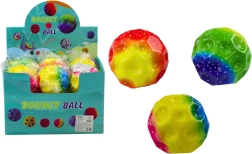 Világító gyurmagolyó mélyedésekkel, 9,5 cm, színes