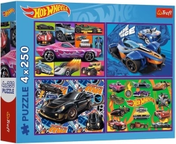 Puzzle 4×250 darab HOT WHEELS