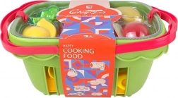 Kosár szeletelhető ételekkel – világoszöld