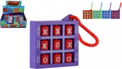 Tic-tac-toe játékkulcstartó 5 × 5 cm – zsebméretű utazójáték
