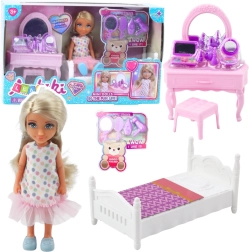 Laleka ANLILY kisággyal és fésülködőasztallal