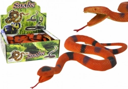 Gumírozott barna kígyó fekete-szürke foltokkal