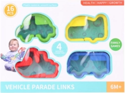 Műanyag összekapcsolható lánc babakocsira – közlekedési eszközök