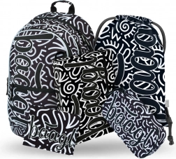 Baagl Core Element iskolai készlet: hátizsák, tolltartó, zsák, mappa, pénztárca