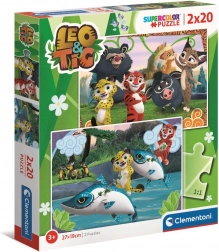 Clementoni puzzle Leo és Tig 2×20 darabos