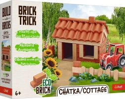 Trefl Brick Trick eco kunyhó – építőkészlet valódi mini téglákból (85 darab)