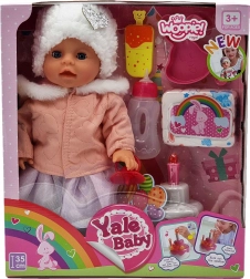 interaktív baba – kicsi Zosia születésnapot ünnepel 35 cm + tartozékok WOOPIE ROYAL