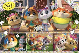 100 darabos puzzle 44 CATS – összeszokott baráti csapat