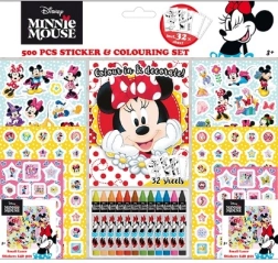 Minnie matricaszett kifestővel és zsírkrétákkal – 500 db