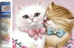 gyémántfestés szerelmes cicák 30 × 40 cm