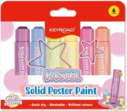 KEYROAD pasztellszínű szilárd temperafestékek – 6 db