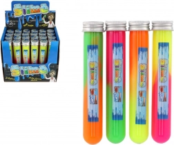 Színes nyálka kémcsőben