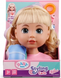 Baby Born fésülhető fej Carla stíluskiegészítőkkel