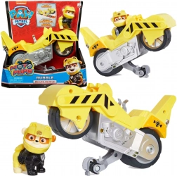 PAW PATROL Rubble Moto Pups – sárga kaszkadőr motorkerékpár figurával