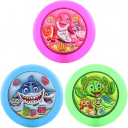 Repülő tányér tengeri állatok motívummal, 23 cm