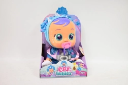Cry Babies Fantasy interaktív baba Tina – kék triceratopsz