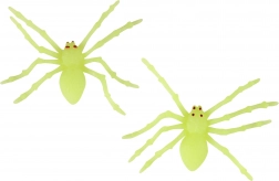 Világító pókok Halloween dekoráció 2 db