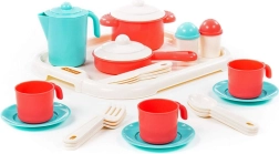 Háromszemélyes teázókészlet tálcával – Nastenka