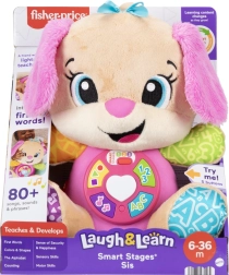 Interaktív plüss kutyus nővérke FISHER-PRICE Laugh & Learn Smart Stages, többnyelvű