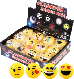 Világító gumírozott pattogó labda 5,2 cm