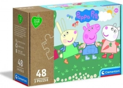 CLEMENTONI Play For Future Puzzle Peppa malac 3x48 darab