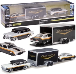 Maisto fém autók Chevrolet Nomad 1955 és Chevrolet Vega 1971 utánfutóval