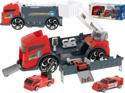 Tűzoltó kamion – Szállító és parkolós játék