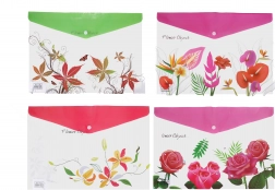 Mappatartó patenttal Virág 26x36 cm