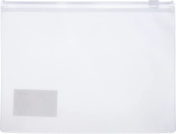 Átlátszó irattartó mappa cipzárral