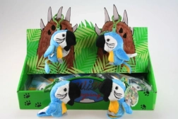 Plüss kék papagáj kulcstartó 9 cm