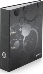 A4-es iratrendező karos mechanizmussal, 7 cm, Black and White, fekete