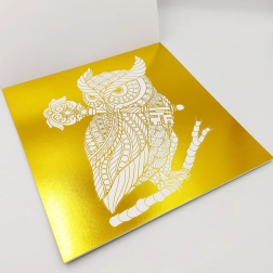 Kifestőkönyv fémes motívumokkal arany/ezüst