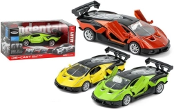 Fém versenyautó visszahúzós működéssel 12 cm