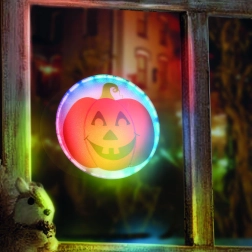 Halloween tök alakú öntapadós RGB LED-dekoráció