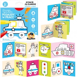 Hosszú kifestőfüzet Járművek munkában