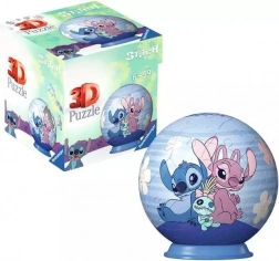 3D puzzleball DISNEY Stitch és Angel 54 darab