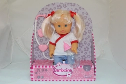 Nena baba 36 cm, doktornős készlettel, sztetoszkóppal és cumisüveggel
