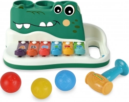 Xilofon kalapácsos Krokodil 25 cm