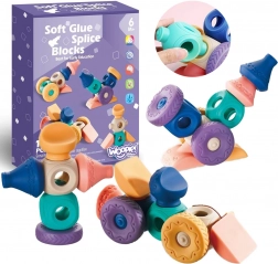 Woopie érzékszervi építőkockák nyomkodáshoz, 13 darab